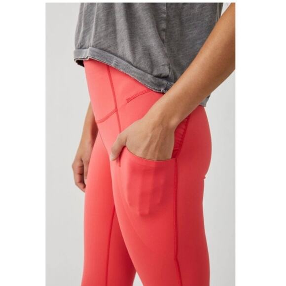 Free People Movement Women's Set The Pace Leggings In Cayenne Size M. NEW - Picture 4 of 14